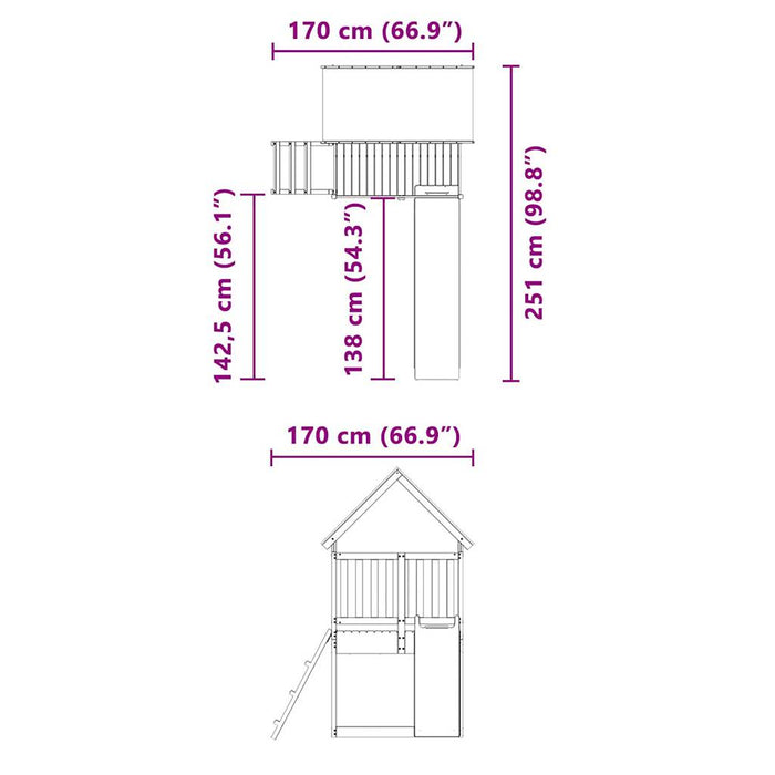 Set de joacă pentru exterior, lemn masiv de douglas - WALTI WALTI