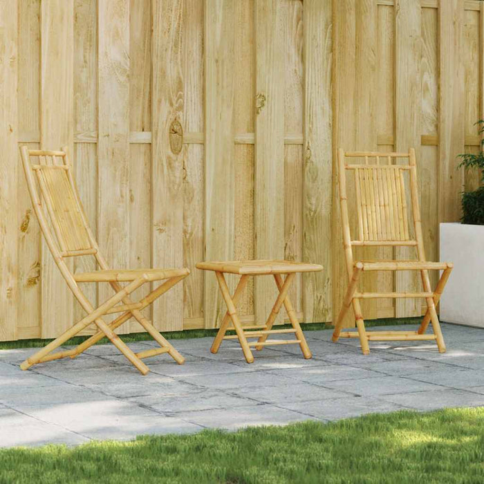 Set mobilier bistro, 3 piese, bambus - WALTI WALTI