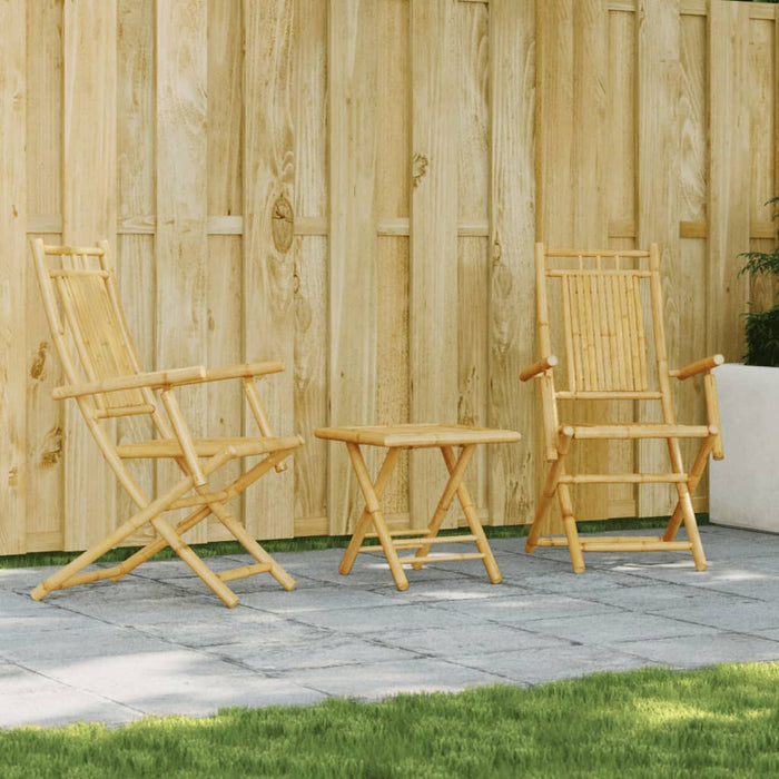 Set mobilier bistro, 3 piese, bambus - WALTI WALTI