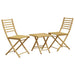 Set mobilier bistro, 3 piese, bambus - WALTI WALTI