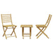 Set mobilier bistro, 3 piese, bambus - WALTI WALTI