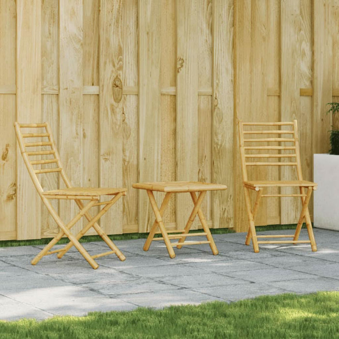 Set mobilier bistro, 3 piese, bambus - WALTI WALTI