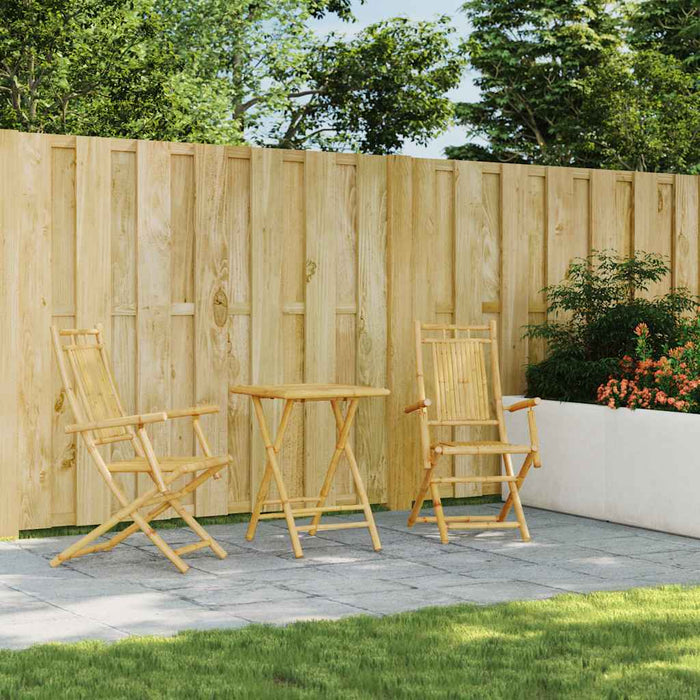 Set mobilier bistro, 3 piese, bambus WALTI