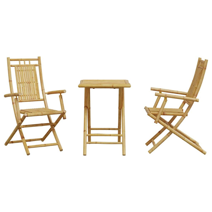 Set mobilier bistro, 3 piese, bambus WALTI