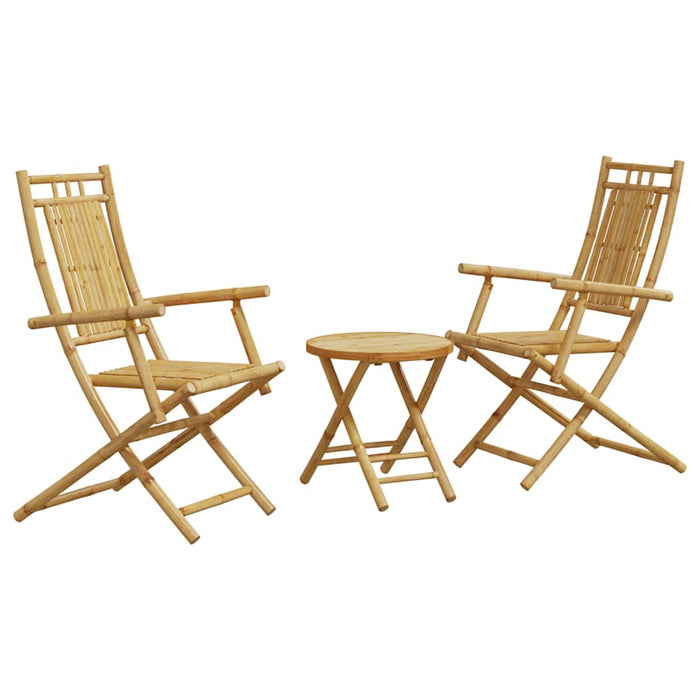 Set mobilier bistro, 3 piese, bambus WALTI