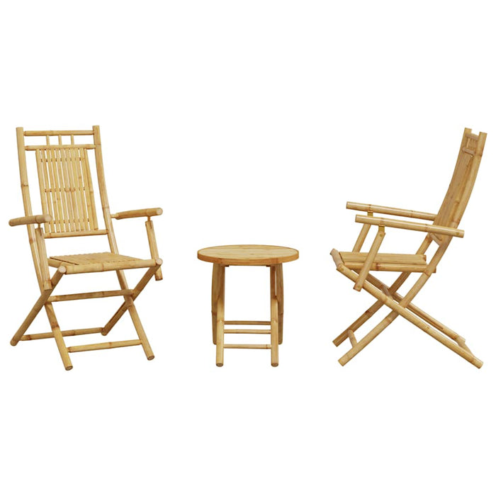 Set mobilier bistro, 3 piese, bambus WALTI
