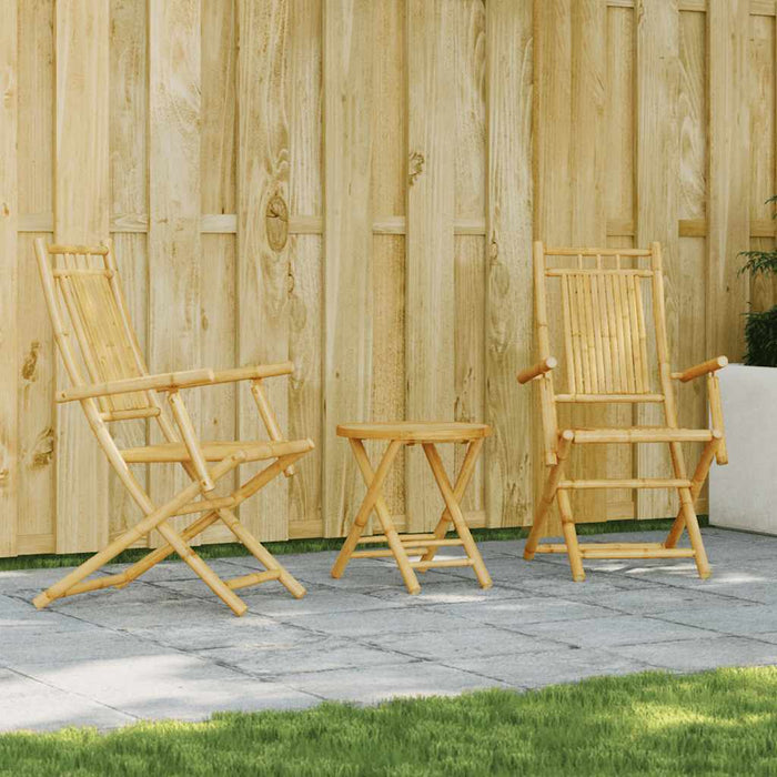 Set mobilier bistro, 3 piese, bambus WALTI