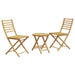 Set mobilier bistro, 3 piese, bambus - WALTI WALTI