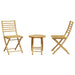 Set mobilier bistro, 3 piese, bambus - WALTI WALTI