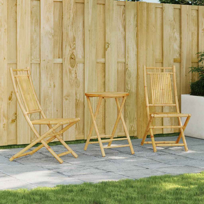 Set mobilier bistro, 3 piese, bambus - WALTI WALTI