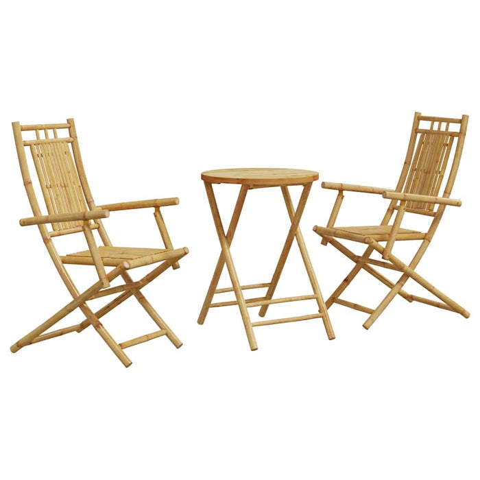 Set mobilier bistro, 3 piese, bambus - WALTI WALTI