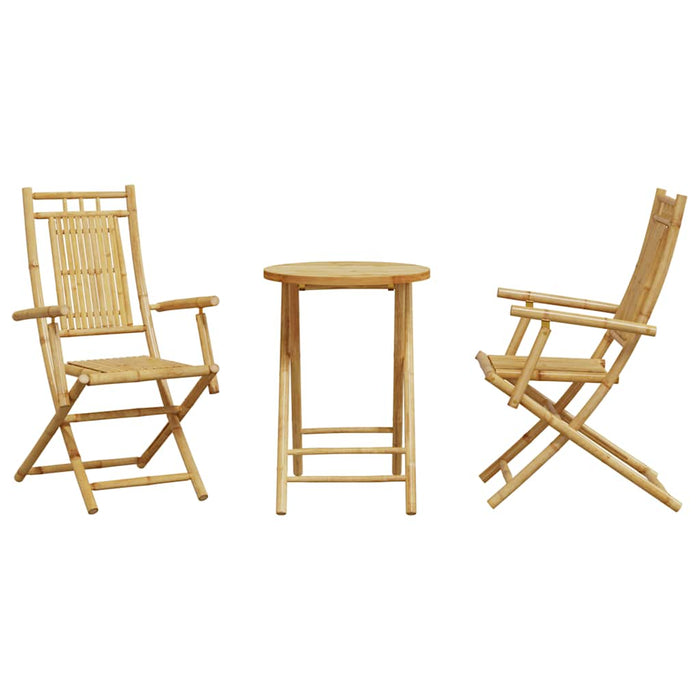Set mobilier bistro, 3 piese, bambus - WALTI WALTI