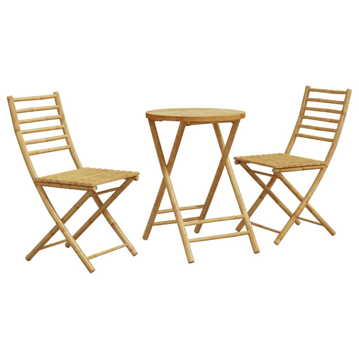 Set mobilier bistro, 3 piese, bambus - WALTI WALTI