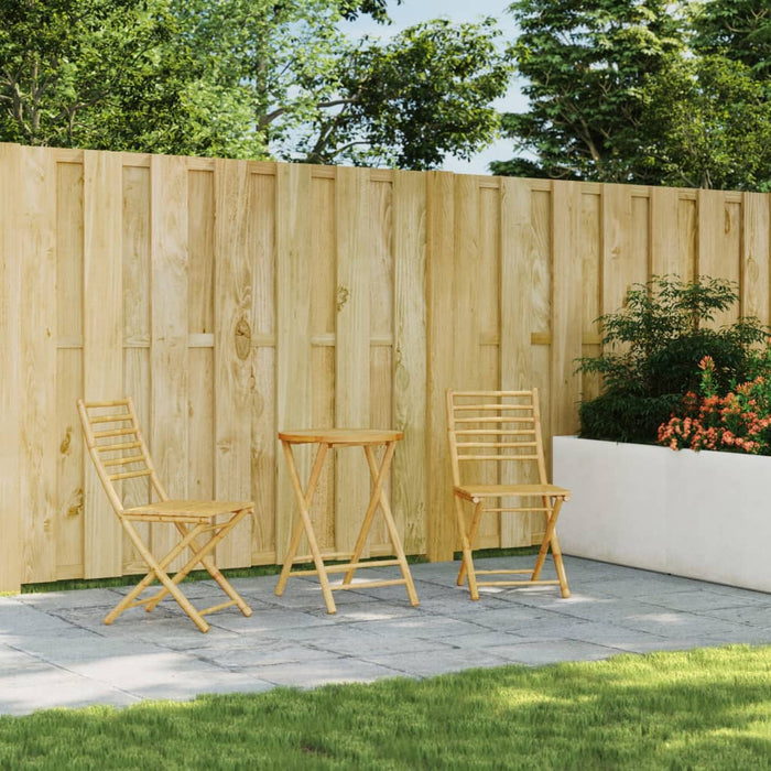 Set mobilier bistro, 3 piese, bambus - WALTI WALTI