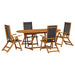 Set mobilier de grădină, 5 piese, lemn masiv acacia/textilenă - WALTI WALTI