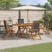 Set mobilier de grădină, 5 piese, lemn masiv acacia/textilenă - WALTI WALTI