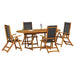 Set mobilier de grădină, 5 piese, lemn masiv acacia/textilenă - WALTI WALTI