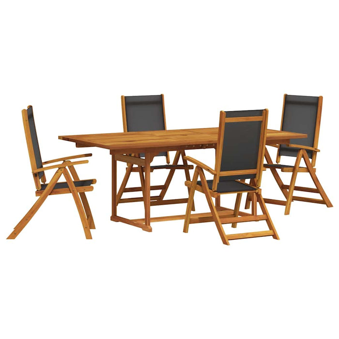 Set mobilier de grădină, 5 piese, lemn masiv acacia/textilenă - WALTI WALTI