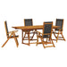 Set mobilier de grădină, 5 piese, lemn masiv acacia/textilenă - WALTI WALTI