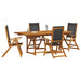 Set mobilier de grădină, 5 piese, lemn masiv acacia/textilenă - WALTI WALTI