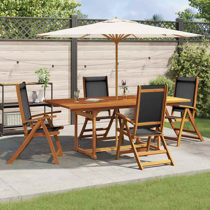 Set mobilier de grădină, 5 piese, lemn masiv acacia/textilenă - WALTI WALTI