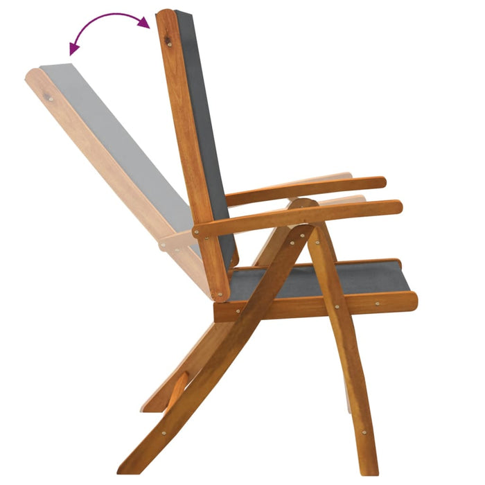 Set mobilier de grădină, 7 piese, lemn masiv acacia/textilenă - WALTI WALTI
