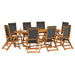 Set mobilier de grădină, 9 piese, lemn masiv acacia/textilenă - WALTI WALTI