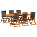 Set mobilier de grădină, 7 piese, lemn masiv acacia/textilenă - WALTI WALTI
