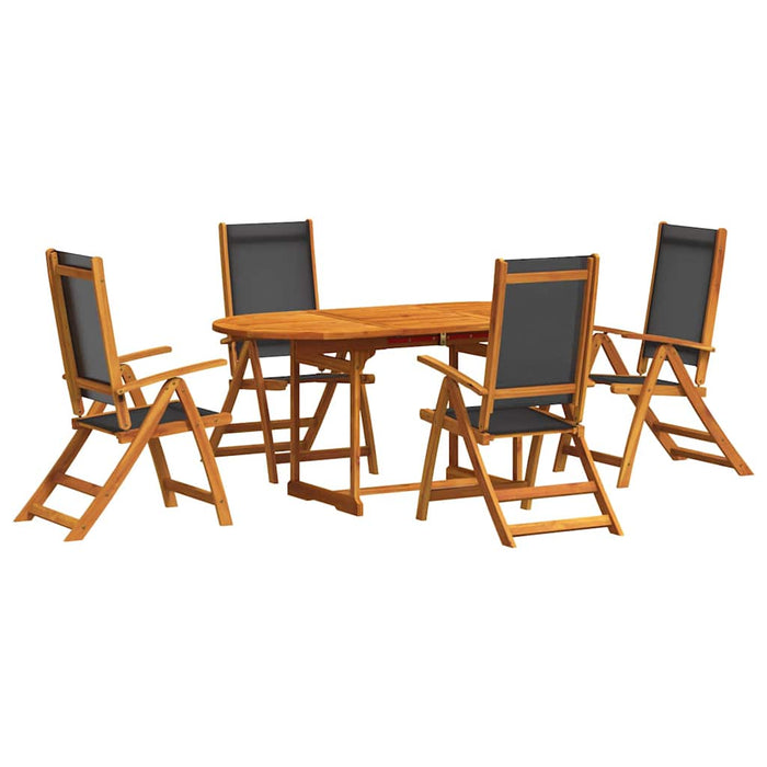Set mobilier de grădină, 5 piese, lemn masiv acacia/textilenă - WALTI WALTI