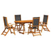 Set mobilier de grădină, 5 piese, lemn masiv acacia/textilenă - WALTI WALTI