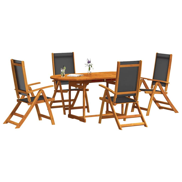 Set mobilier de grădină, 5 piese, lemn masiv acacia/textilenă - WALTI WALTI
