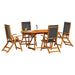 Set mobilier de grădină, 5 piese, lemn masiv acacia/textilenă - WALTI WALTI