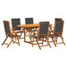 Set mobilier de grădină, 7 piese, lemn masiv acacia/textilenă - WALTI WALTI