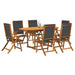 Set mobilier de grădină, 7 piese, lemn masiv acacia/textilenă - WALTI WALTI