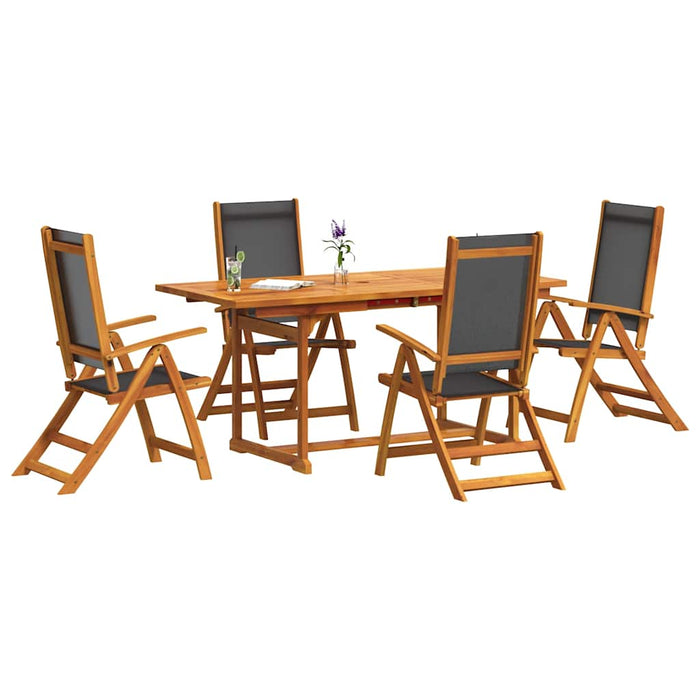 Set mobilier de grădină, 5 piese, lemn masiv acacia/textilenă - WALTI WALTI