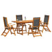 Set mobilier de grădină, 5 piese, lemn masiv acacia/textilenă - WALTI WALTI