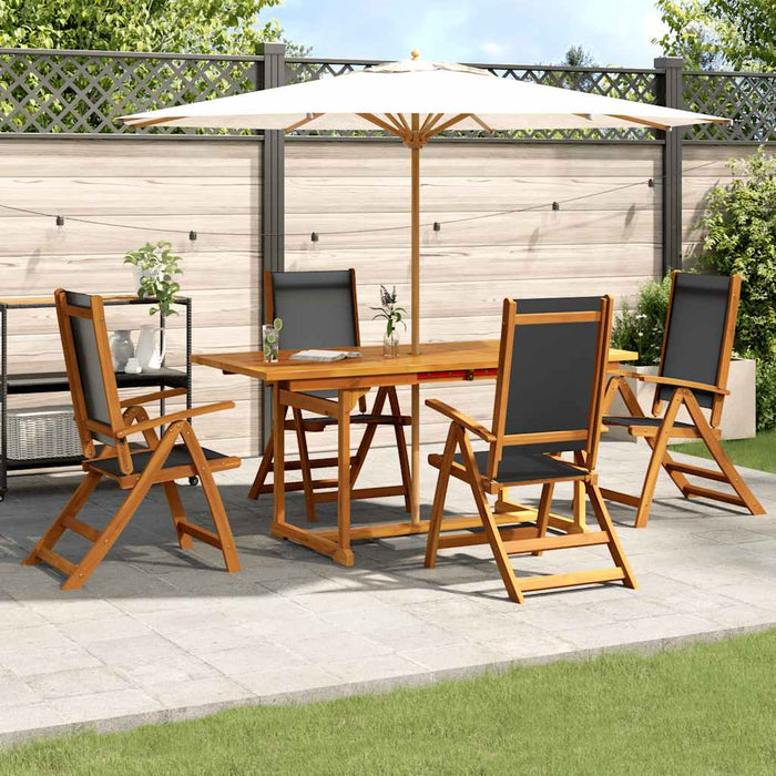 Set mobilier de grădină, 5 piese, lemn masiv acacia/textilenă - WALTI WALTI