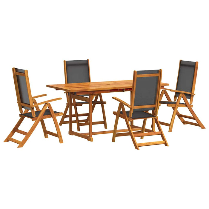 Set mobilier de grădină, 7 piese, lemn masiv acacia/textilenă - WALTI WALTI