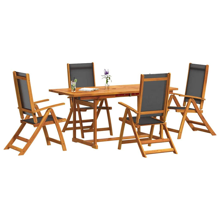 Set mobilier de grădină, 7 piese, lemn masiv acacia/textilenă - WALTI WALTI
