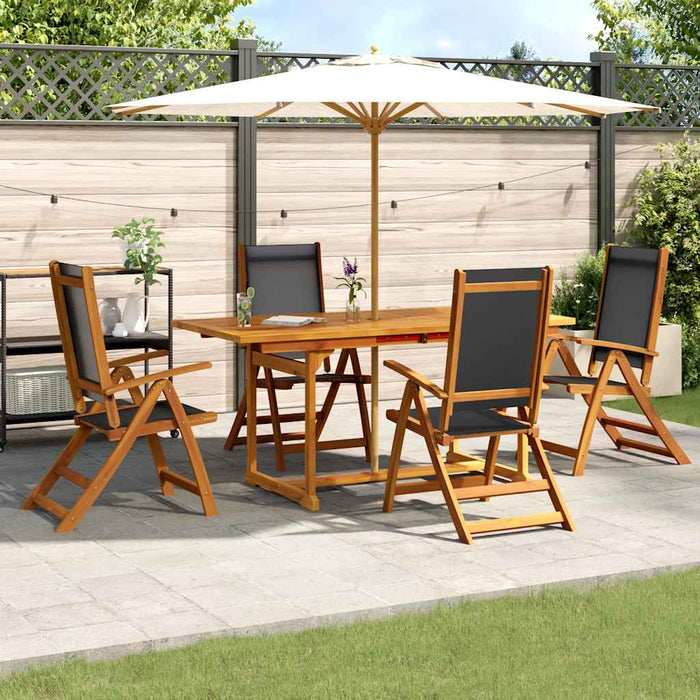 Set mobilier de grădină, 7 piese, lemn masiv acacia/textilenă - WALTI WALTI