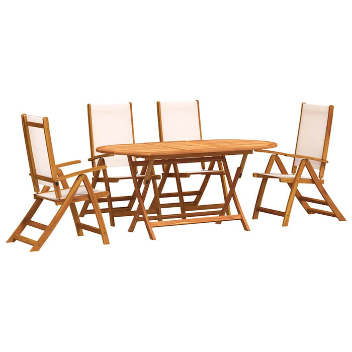 Set mobilier de grădină, 5 piese, lemn masiv acacia/textilenă - WALTI WALTI