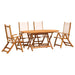 Set mobilier de grădină, 5 piese, lemn masiv acacia/textilenă - WALTI WALTI