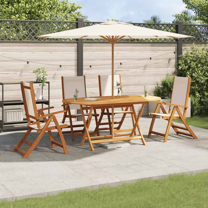 Set mobilier de grădină, 5 piese, lemn masiv acacia/textilenă - WALTI WALTI
