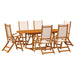 Set mobilier de grădină, 7 piese, lemn masiv acacia/textilenă - WALTI WALTI