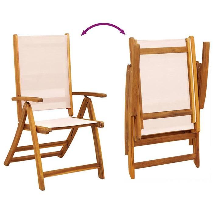 Set mobilier de grădină, 7 piese, lemn masiv acacia/textilenă - WALTI WALTI