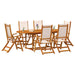 Set mobilier de grădină, 7 piese, lemn masiv acacia/textilenă - WALTI WALTI