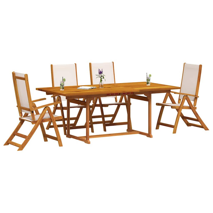 Set mobilier de grădină, 5 piese, lemn masiv acacia/textilenă - WALTI WALTI