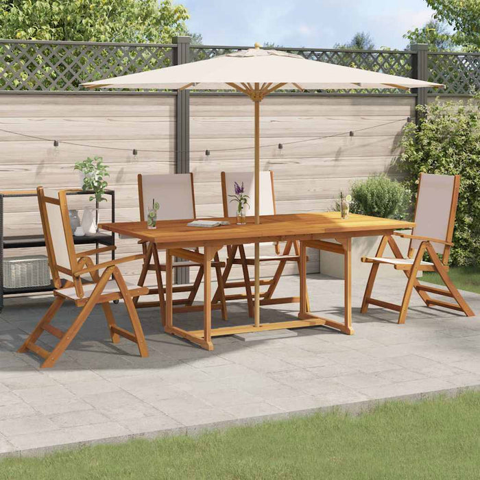 Set mobilier de grădină, 5 piese, lemn masiv acacia/textilenă - WALTI WALTI