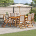 Set mobilier de grădină, 7 piese, lemn masiv acacia/textilenă - WALTI WALTI
