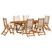 Set mobilier de grădină, 7 piese, lemn masiv acacia/textilenă - WALTI WALTI